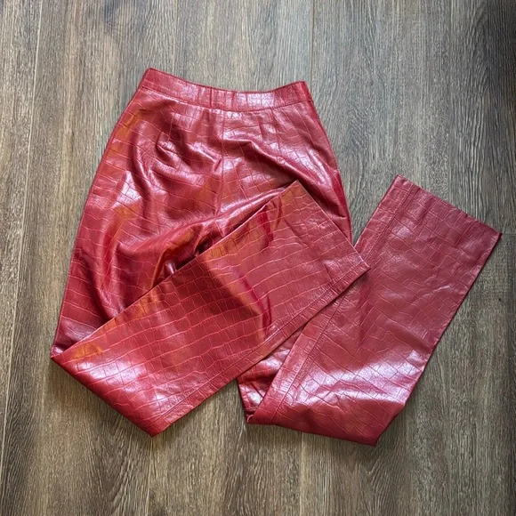 Giuliana Tasso Vintage Aligator Leather pants 38 - Picture 3 of 9